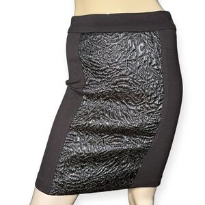 SW3 Bespoke UK Women’s Size 4 Brown Embossed Jacquard Front Panel Pencil Skirt